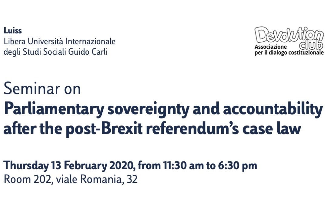 Parliamentary sovereignty and accountability after the post-Brexit referendum’s case law